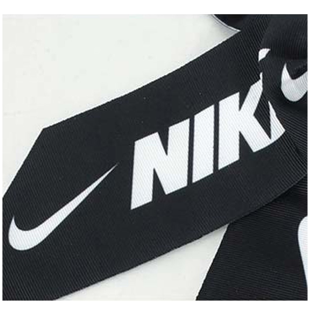 NIKE BOW LARGE 髮圈 髮飾 髮束 髮繩 頭飾 可愛 緞帶 蝴蝶結 休閒 逛街 簡約 時尚 彈性 舒適 黑白, , large