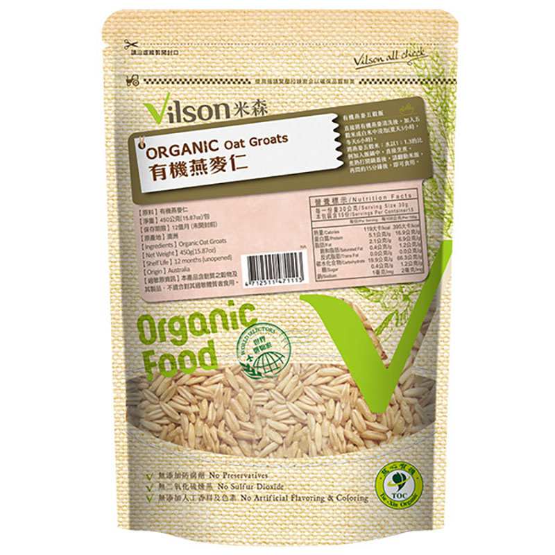 【米森 vilson】Organic Oat Groats, , large