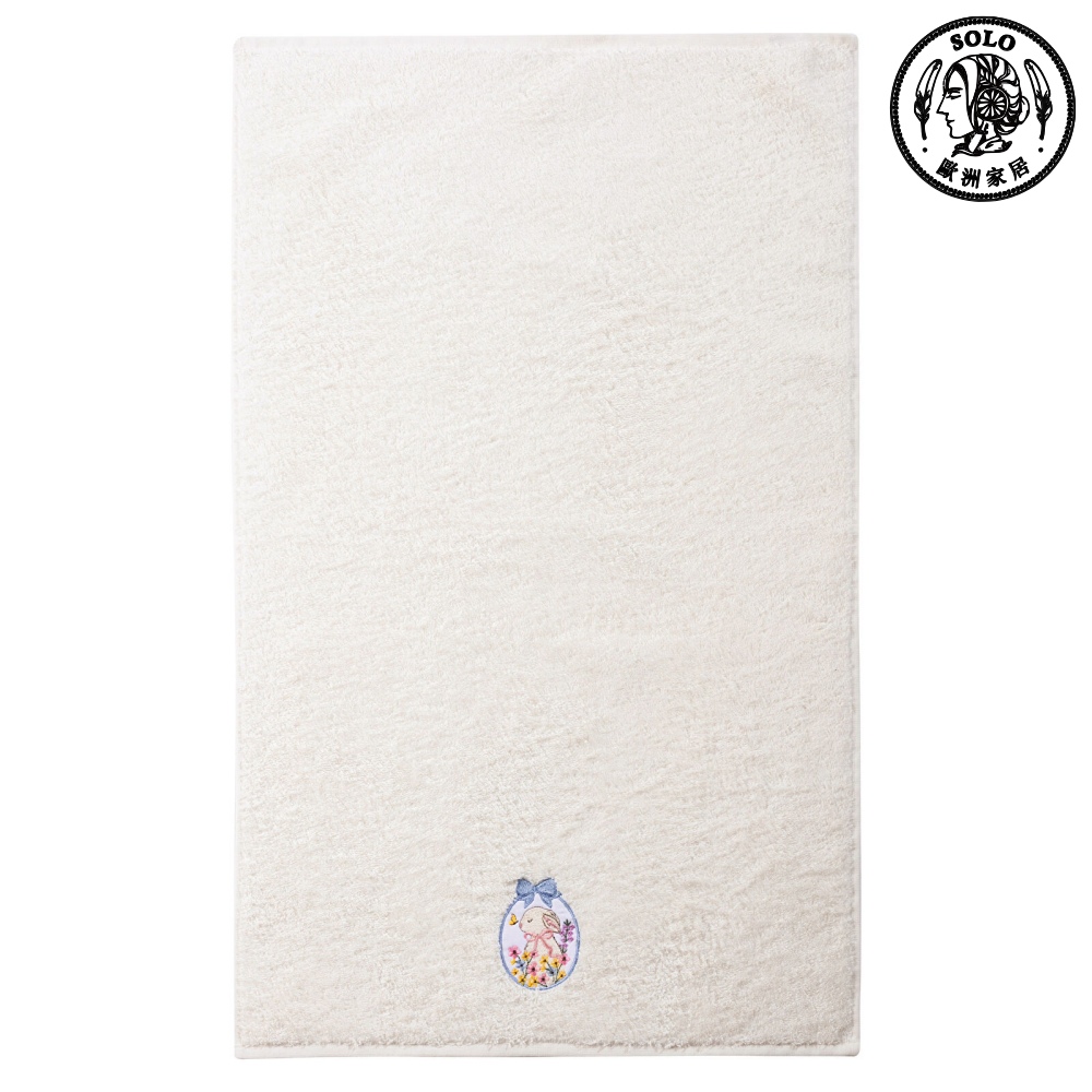 【SOLO Vintage】LCW Home 50x80cm Cute Bunny Embroidery Towel 100% Cotton Super Absorbent Made in Turkey, , large