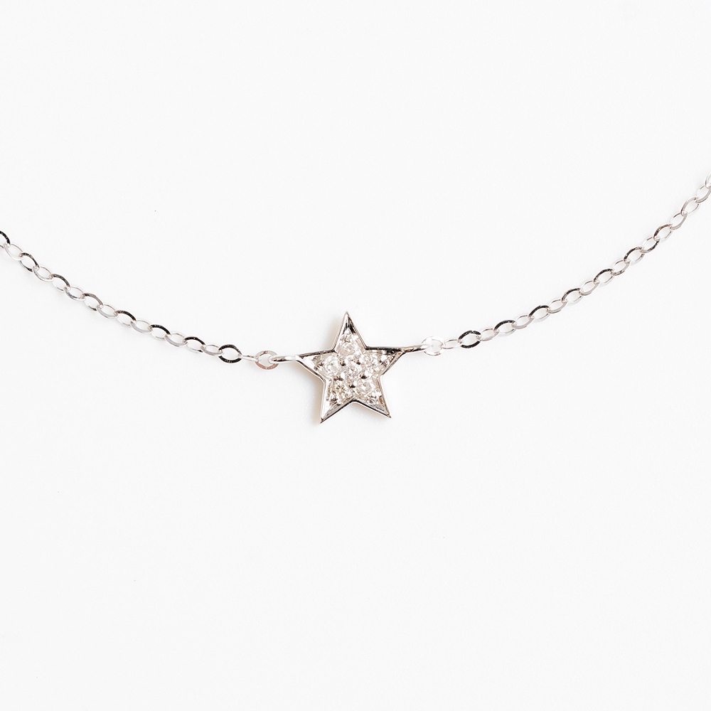 【真鑽手鍊】A'jane 18K白金 白金星願 鑽石手鍊 A052503-008, , large