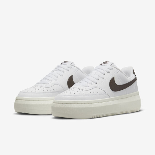 Kixpress-Nike W Court Vision ALTA LTR 女 休閒鞋 運動 厚底 奶油底 白黑 [DM0113-103], , large