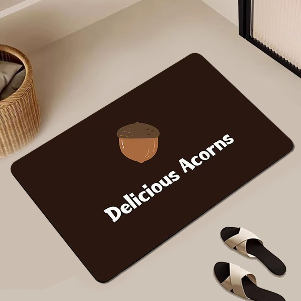 Soft diatomaceous earth water-absorbing non-slip floor mat with color printing, , large