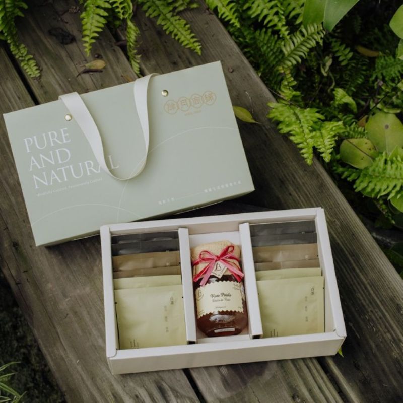 小銅鍋法式頂級果醬(120克)ｘ山說自然農法茶包(8包), , large