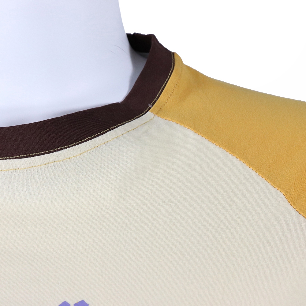 大尺碼-卡通印花 插肩 圓領T恤-紫/黃-0101152, , large