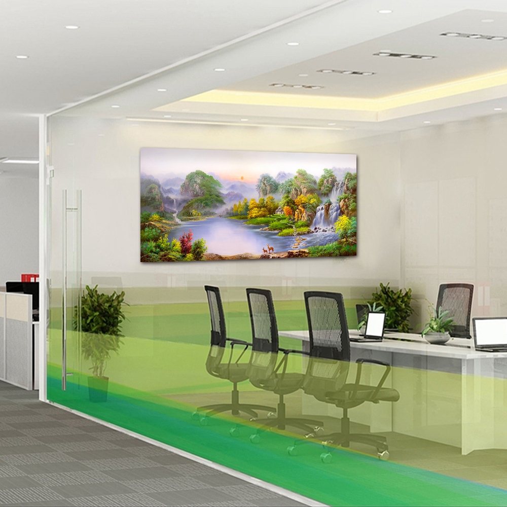 【御畫房】旭日東昇 國家一級畫師手繪油畫60&times;120cm(VF-117), , large