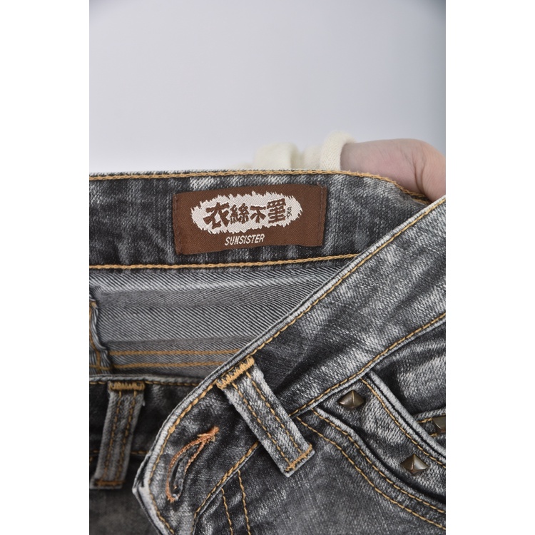 (S) 衣絲不罣丹寧牛仔棉質灰色短褲二手衣, , large