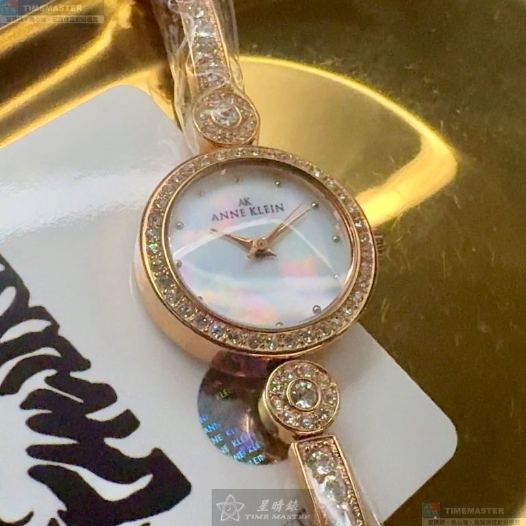 [星晴錶業]ANNE KLEIN手錶,24mm,AN00644白色貝母錶面玫瑰金錶殼玫瑰金色精鋼錶帶款, , large