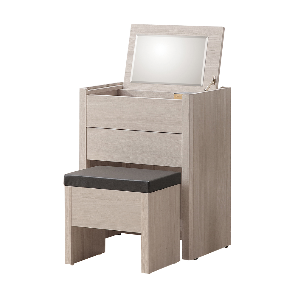 【唯熙傢俱】馬修斯橡木白2尺掀鏡化妝台, , large