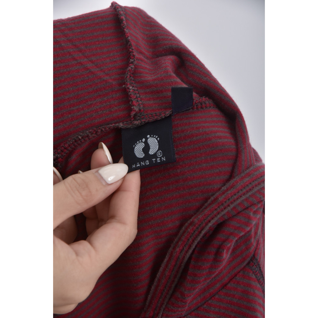 (S) hang ten條紋紅色長袖上衣二手衣, , large