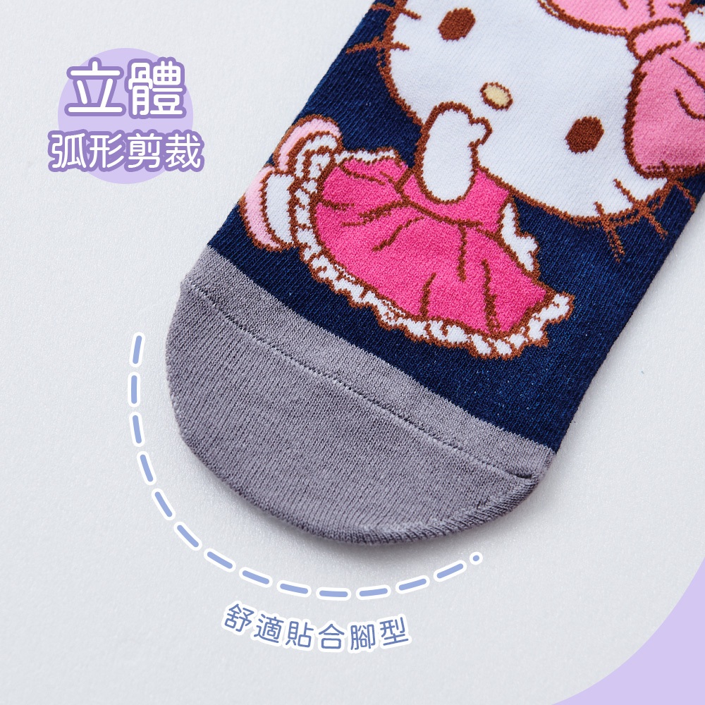 Sanrio 三麗鷗 KITTY直版襪 凱蒂貓兒童短襪 女童襪 台灣製童襪【旺達棉品】KT-A649, , large