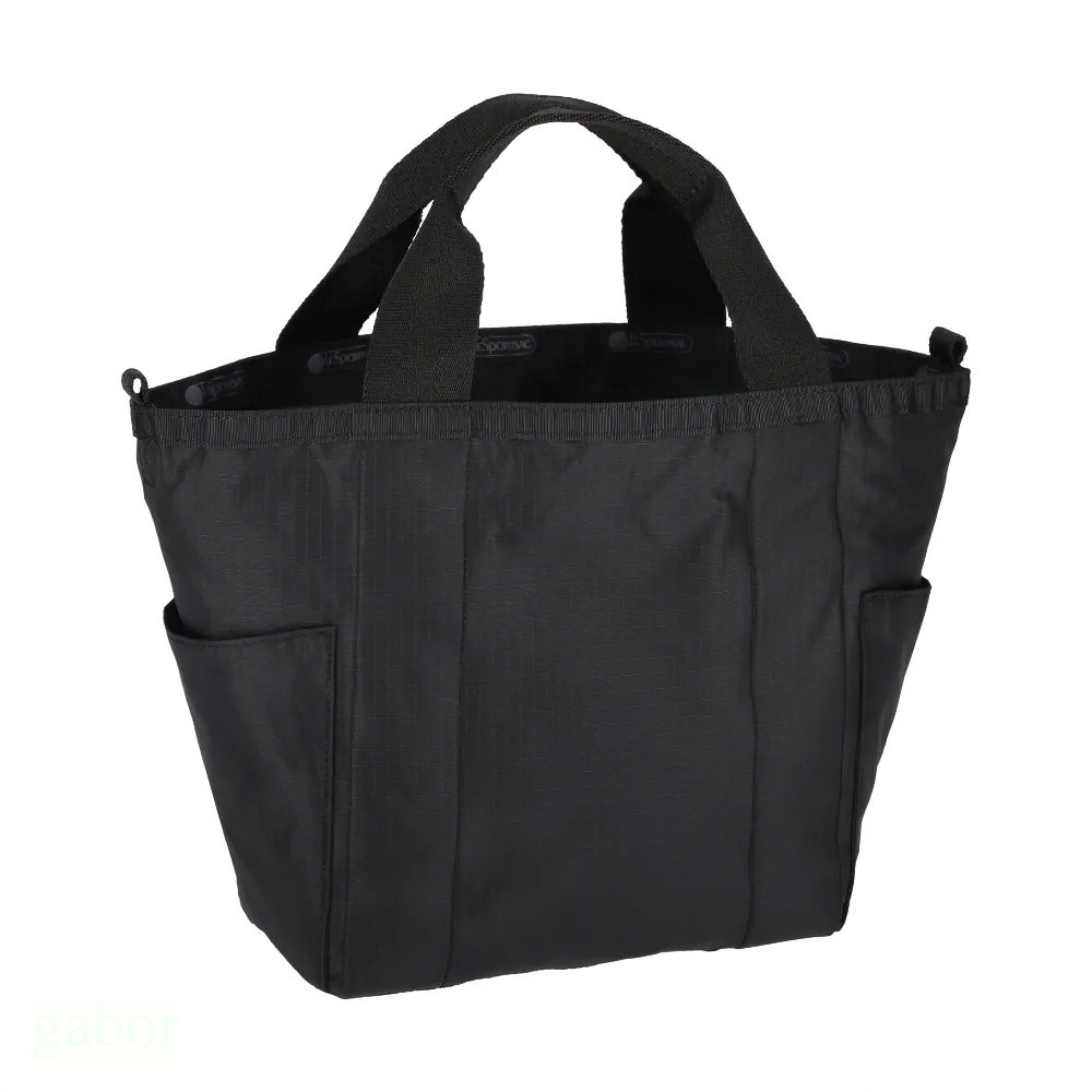 Lesportsac Small Reversible Pocket Tote 小型雙面托特包 送禮-永恆黑, , large