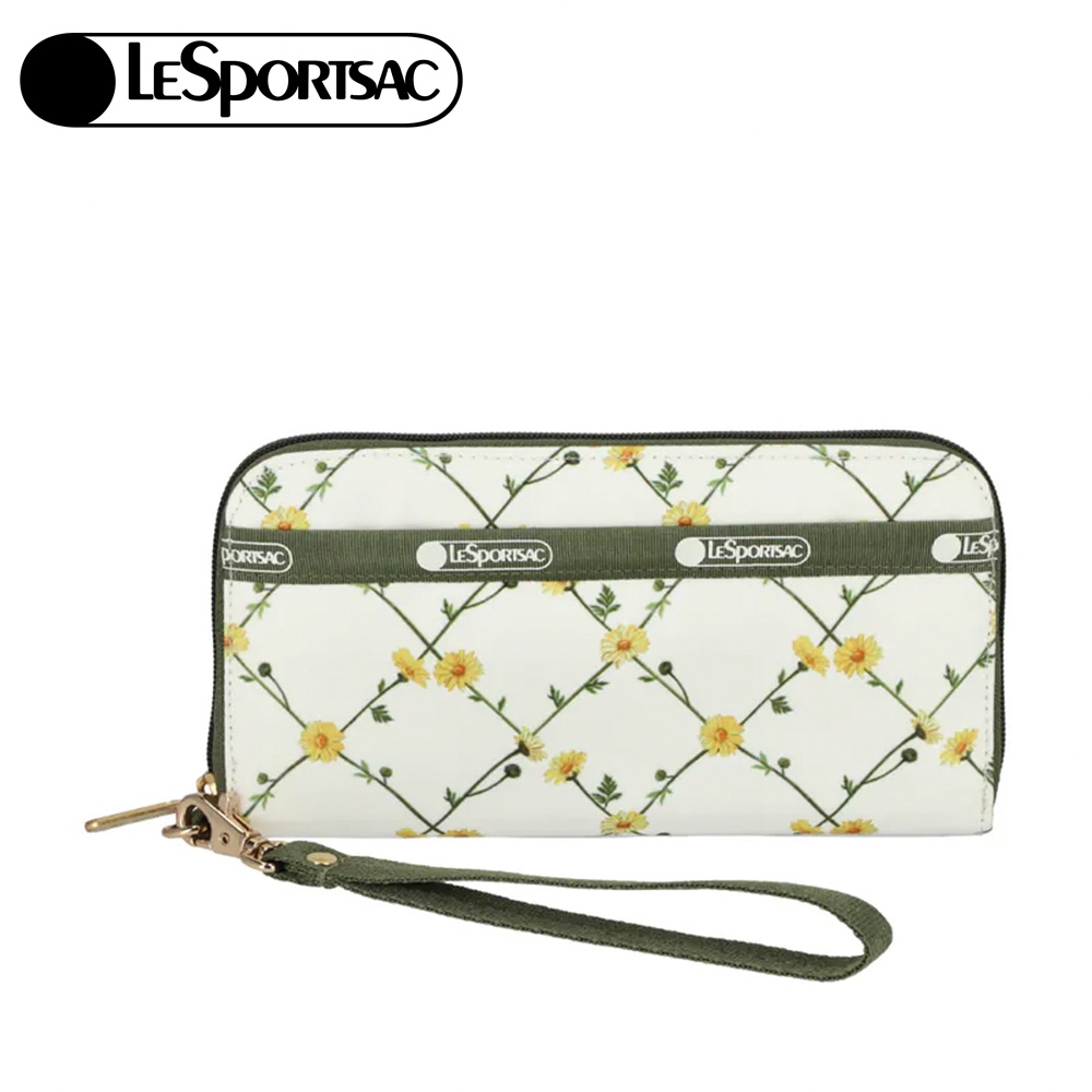 |快速出貨|Lesportsac Tech Wallet Wristlet 腕帶錢包 手拿包 送禮-淡雅雛菊, , large