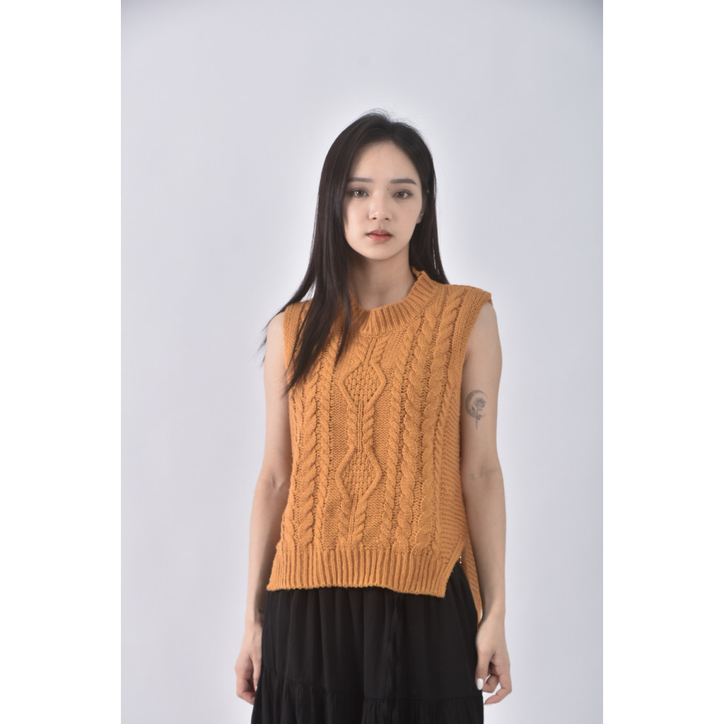 (S) 無袖黃色上衣二手衣, , large