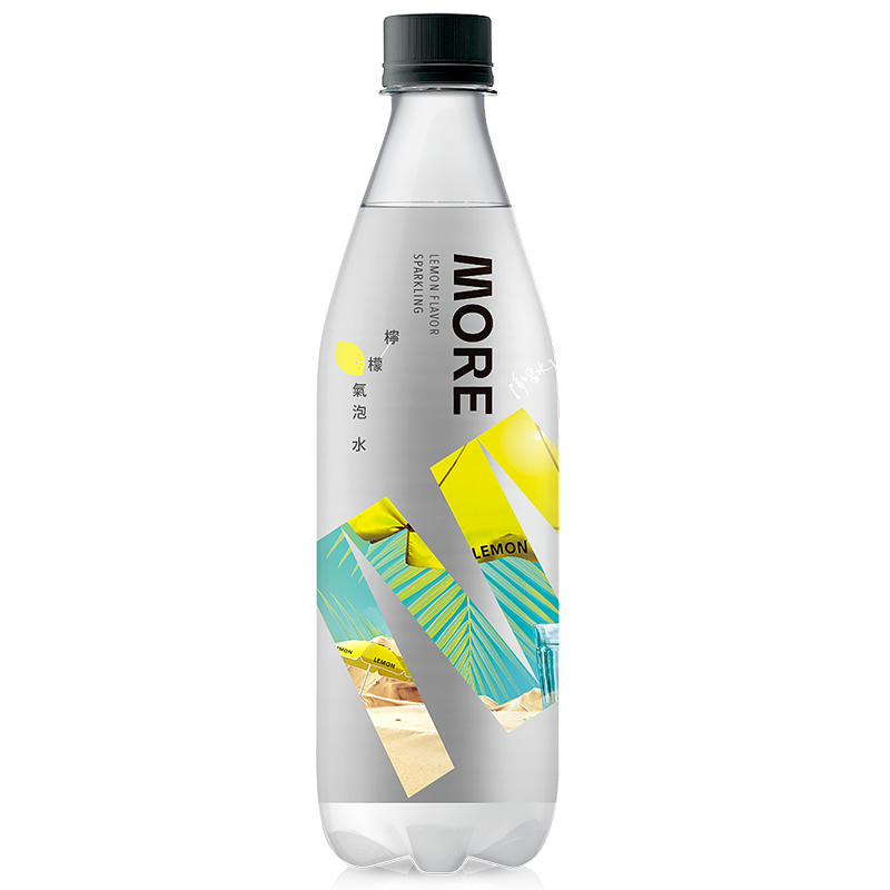 More water-lemon flavor sparkling water, , large