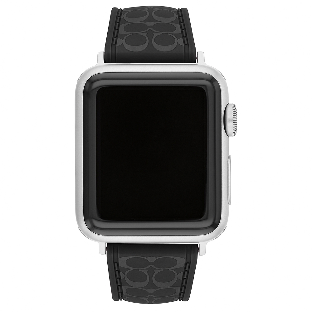 COACH Apple Watch 錶帶 38/40/41mm 適用 矽膠錶帶- 黑色(不含手錶), , large