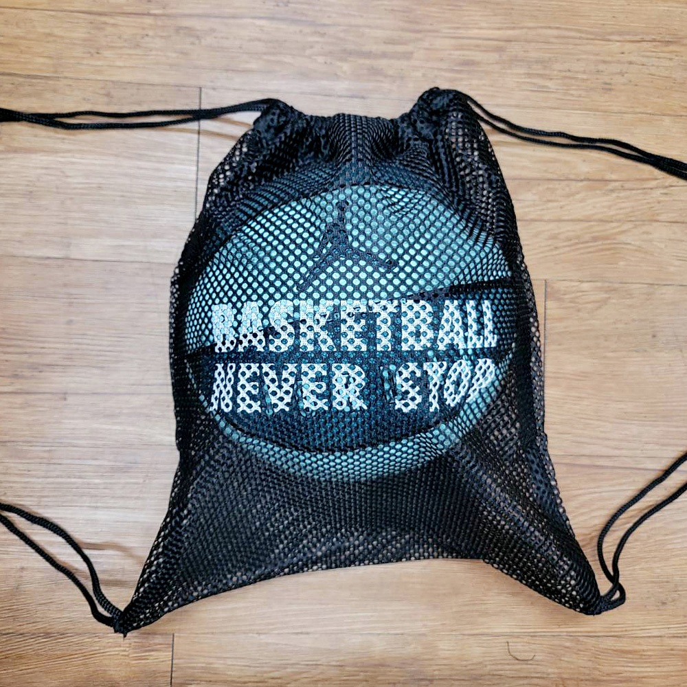 籃球網袋1入 籃球 比賽 訓練 運動 多用途網袋 球網 球袋 球網袋 籃球袋 束口袋 後背袋 後背球袋 後背球網 黑, , large