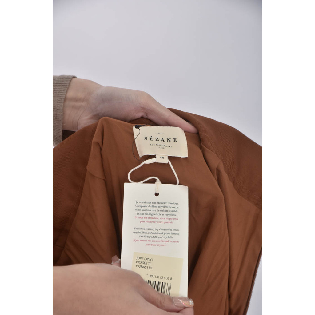 (XL) sezane百折橘色長裙二手衣, , large