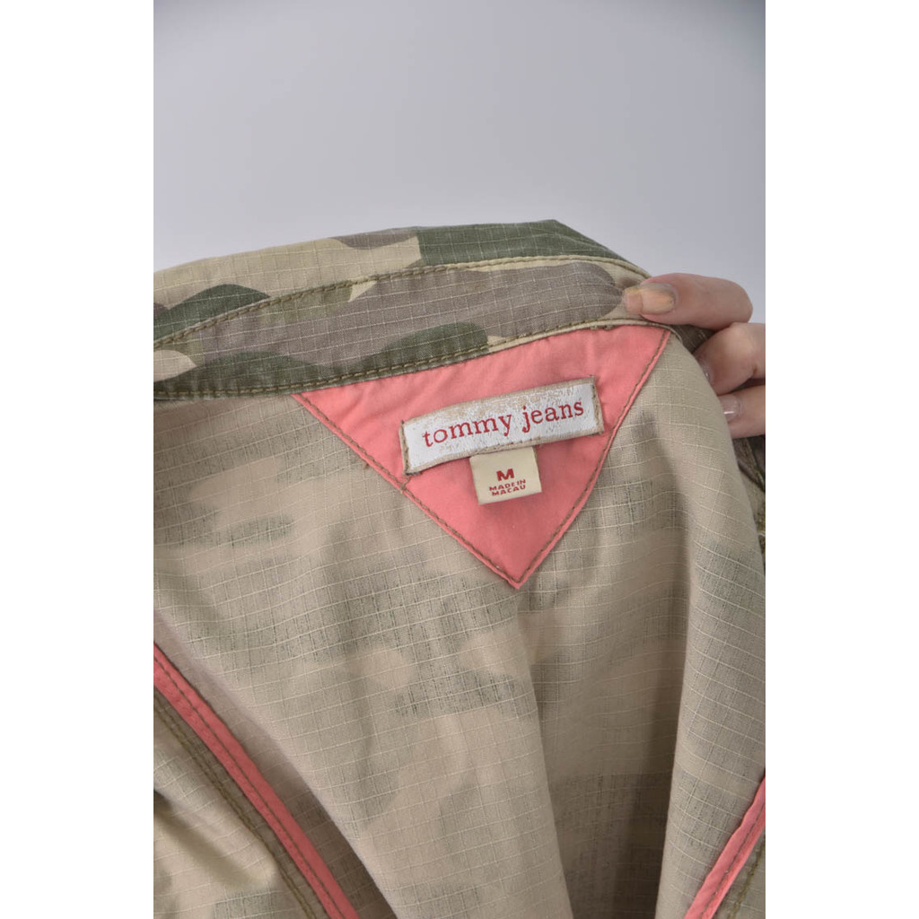 (S) tommy jeans棉質純棉綠色外套二手衣, , large