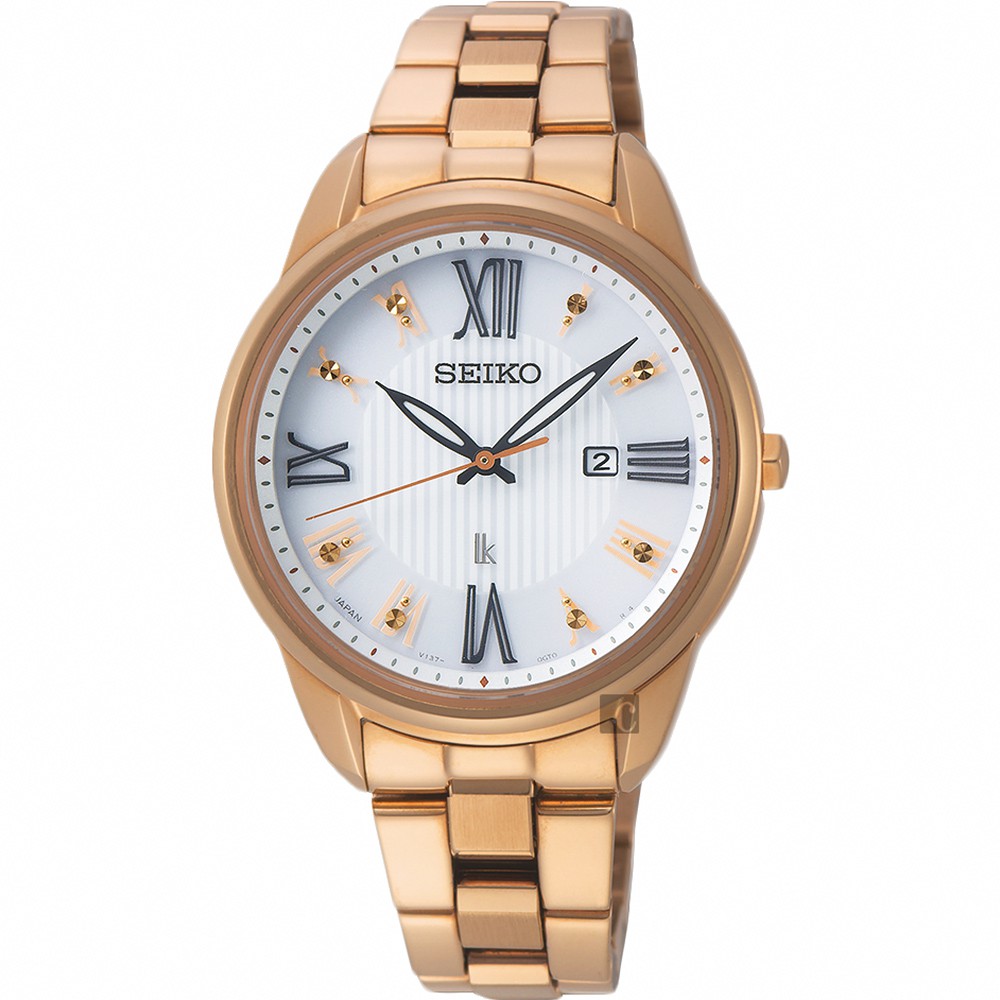 SEIKO 精工 LUKIA 動人時光太陽能女錶-32.9mm V137-0DC0K(SUT364J1), , large