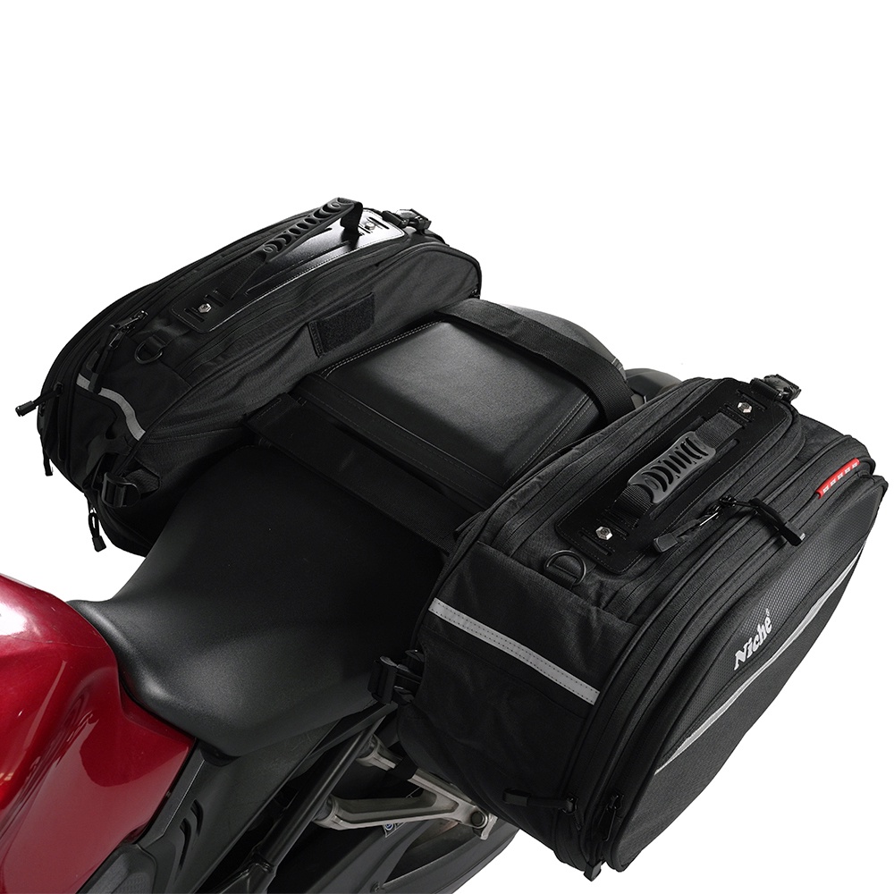 【Niche 樂奇】重機超大拉桿滑輪馬鞍包 大容量 可擴充 防水 露營 旅遊 NMO-2209, , large