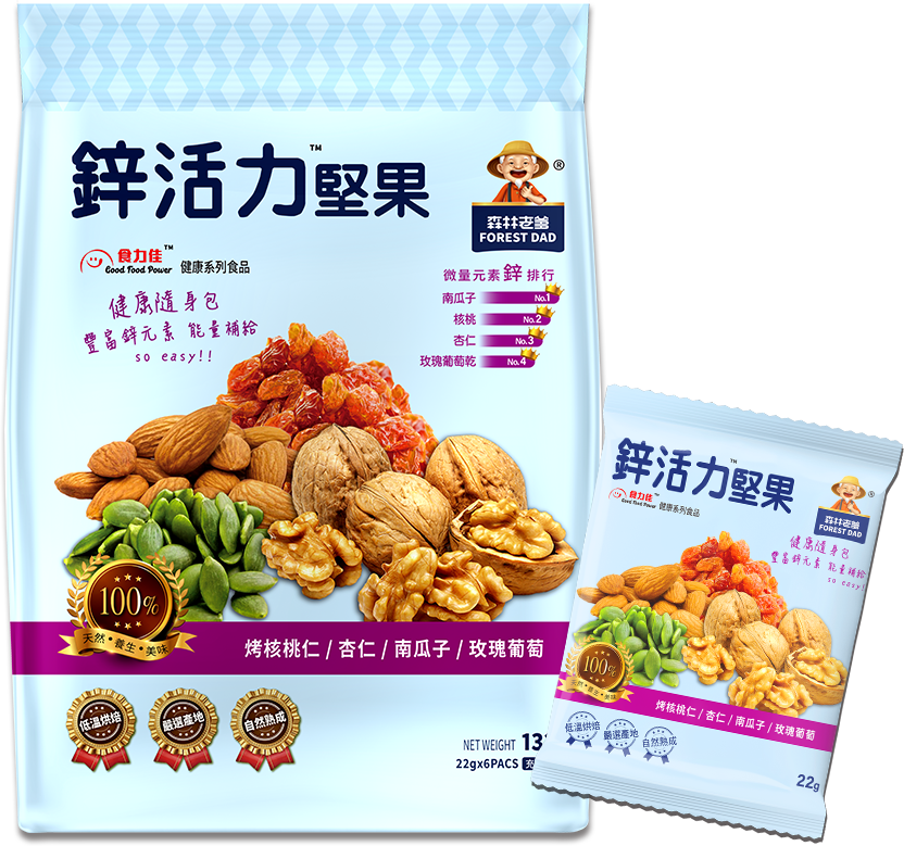 [長榮生醫]食力佳森林老爹每日活力堅果(鋅活力堅果) X6袋