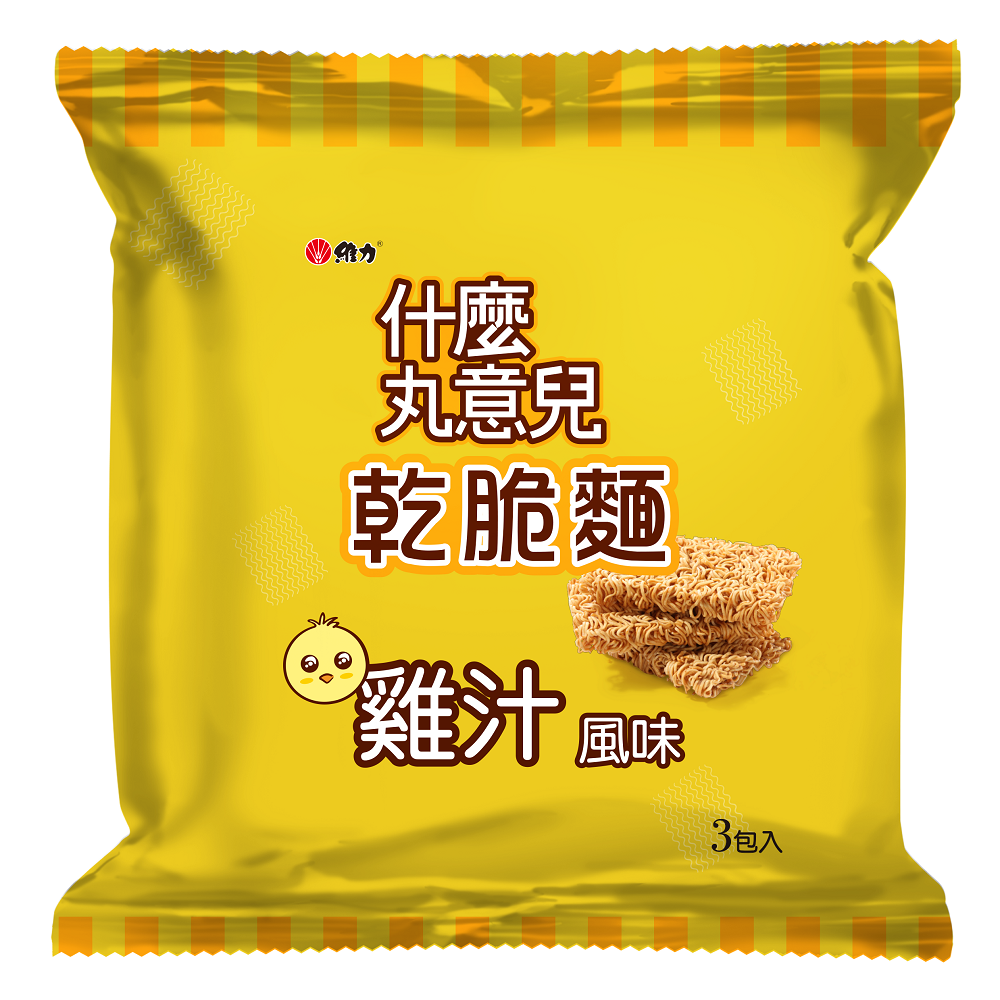 什麼丸意兒乾脆麵-雞汁風味35g*3入/組, , large