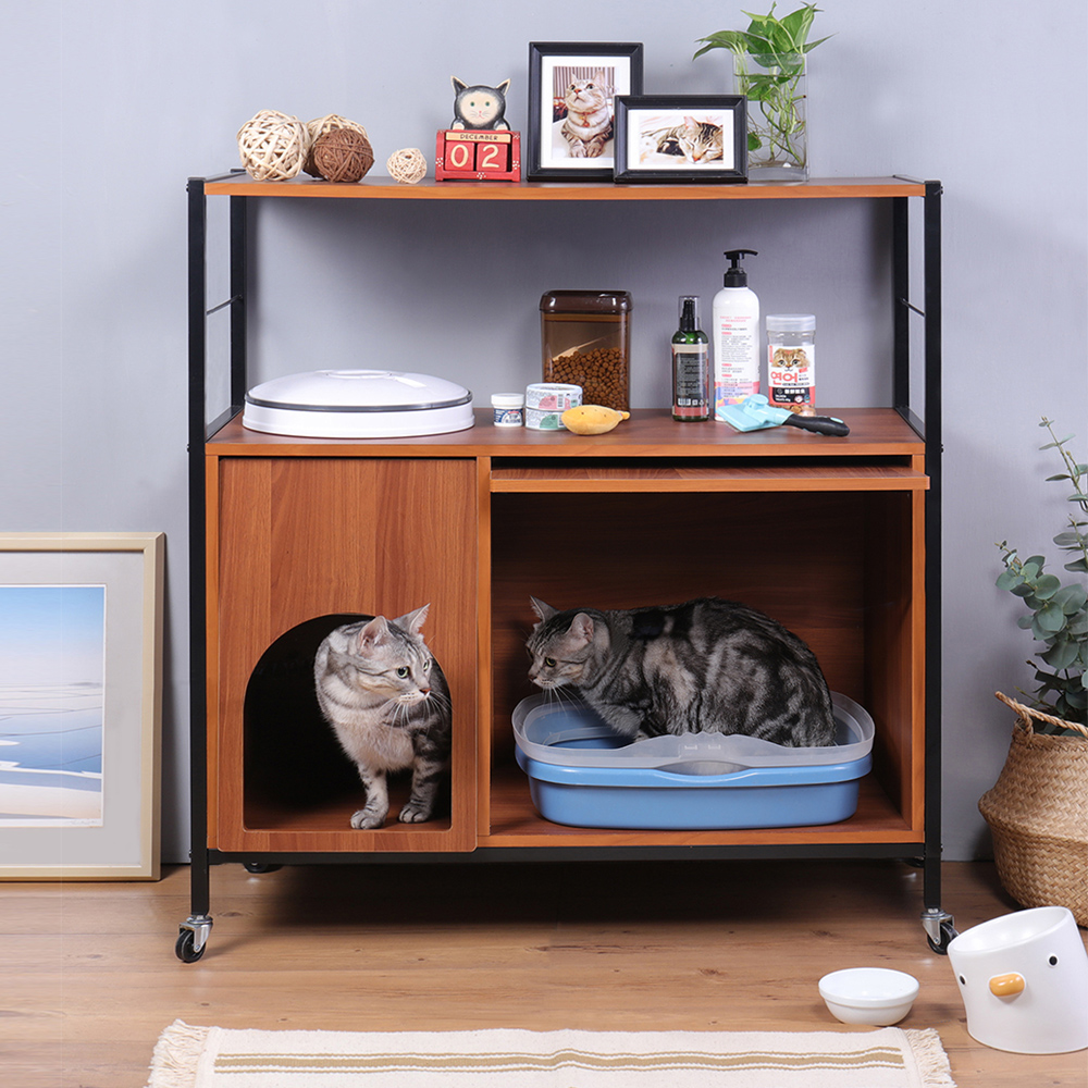 《C&B》貓家具-隱藏式貓砂櫃多用途居家收納置物櫃/台灣生產
