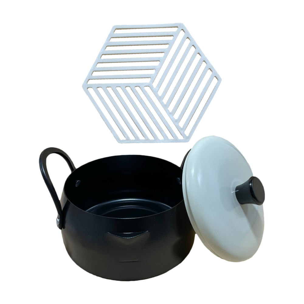 金德恩 GS MALL 台灣製造 16公分 日式迷你火鍋 火鍋 油炸鍋 泡麵鍋 湯鍋 小火鍋 個人湯鍋 日式火鍋 迷你火鍋, , large