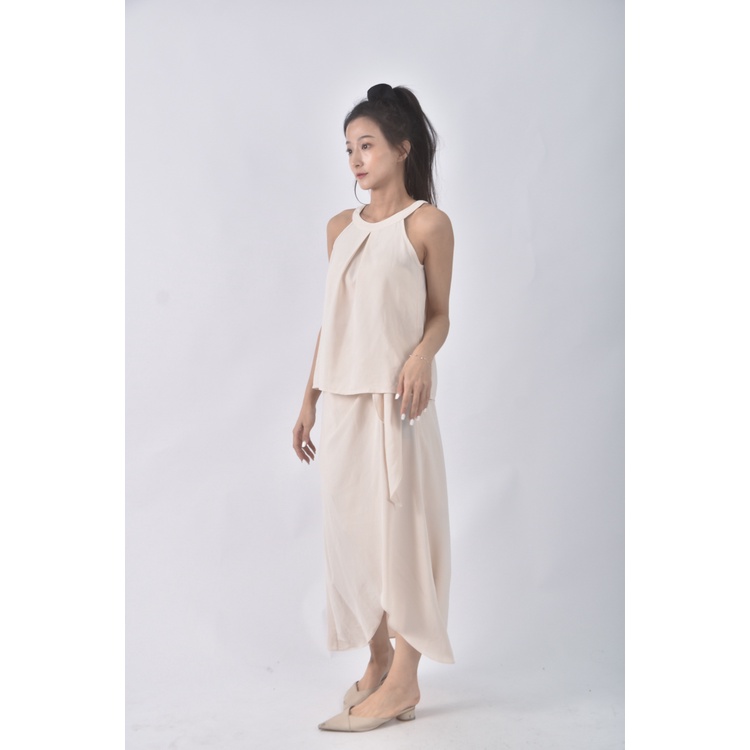 (S) 【安于晴Charlene私服】air space lady質感兩件式杏色套裝二手衣, , large