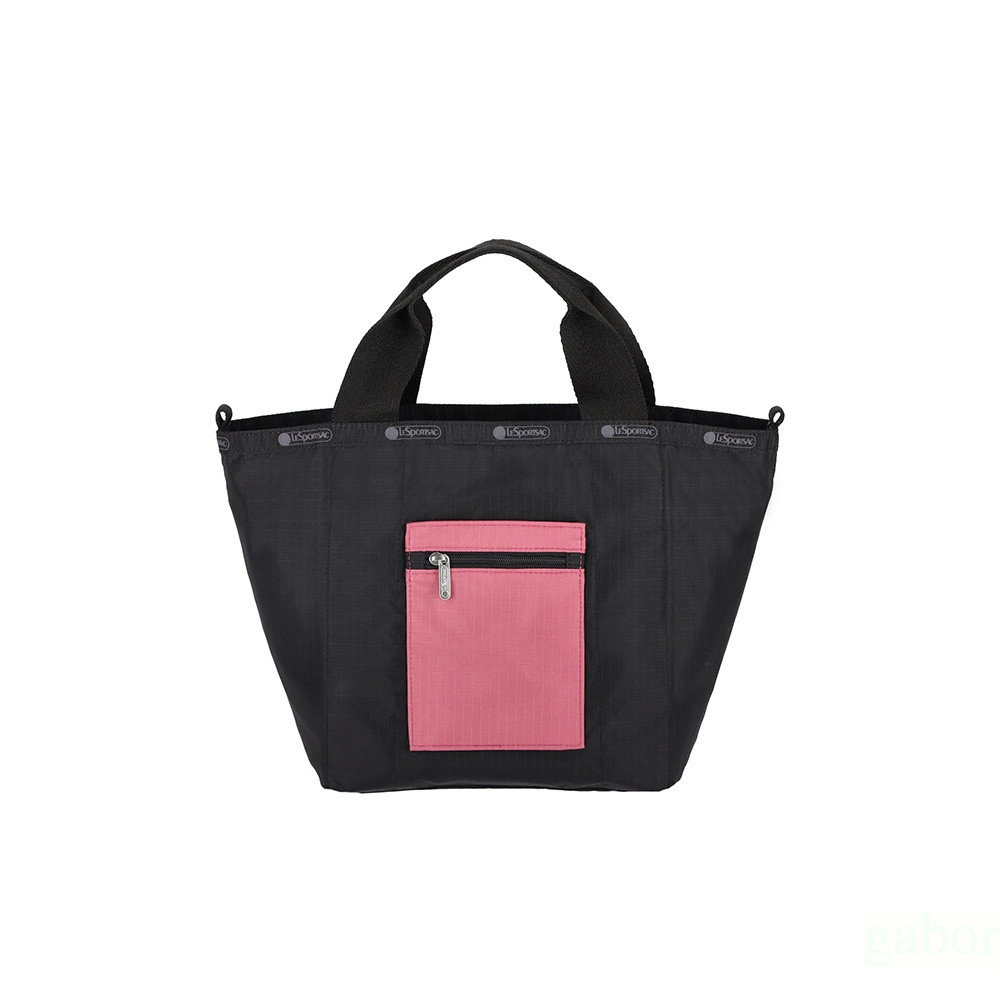 Lesportsac Small Reversible Pocket Tote 小型雙面托特包 送禮-桃紅色, , large