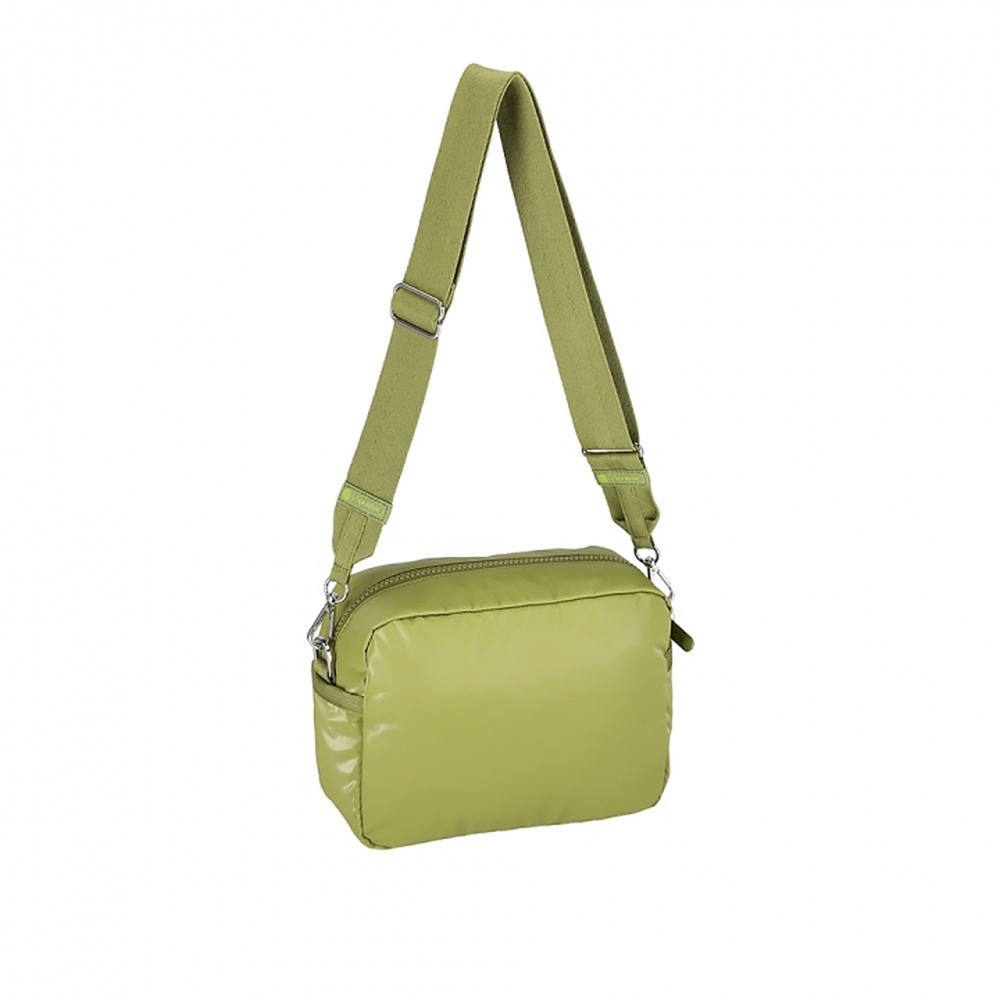 Lesportsac Deluxe Crossbody 拉鍊斜背包/ 亮面橄欖綠, , large