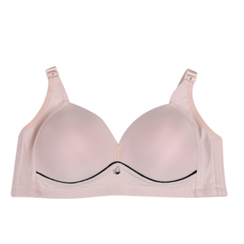 [WINIBRA]Natural Latex Push-Up Bra, Eco-friendly Cotton, Wire-Free, BC Cup Size 238 Khaki color L(36), , large