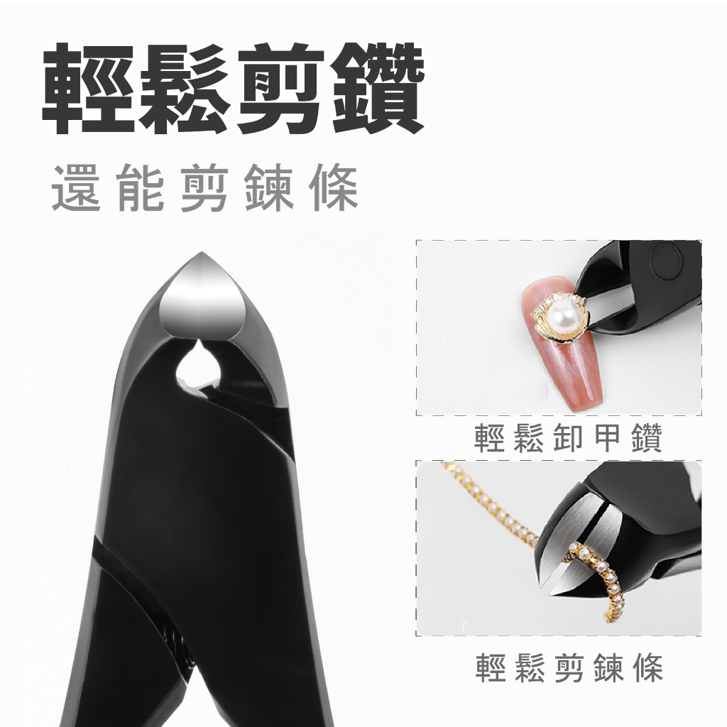 Precision Toenail Nipper for Thick & Ingrown Nails – Large Handle Stainless Steel Nail Cutter for Manicure & Pedicure, Ergonomic Design, Black, SUNDEN SD1819, , large