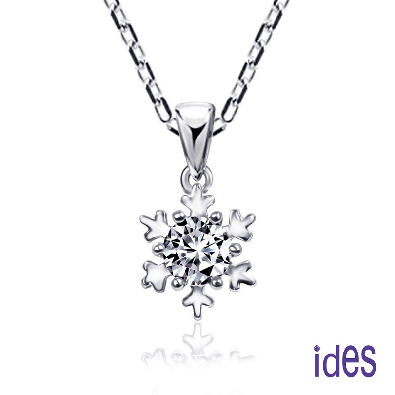 [ides愛蒂思] 情人禮32分F/VS1頂級3EX車工鑽石項鍊/雪花, , large