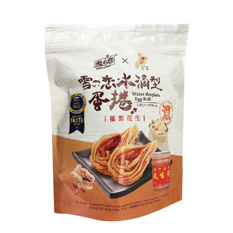 [泓俐]雪之戀X福源花生水滴型蛋捲64g, , large