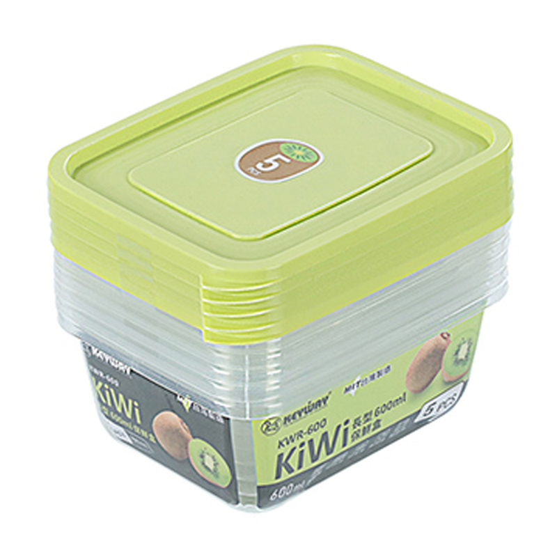 KEYWAY KiWi長型600ml保鮮盒(5入), , large