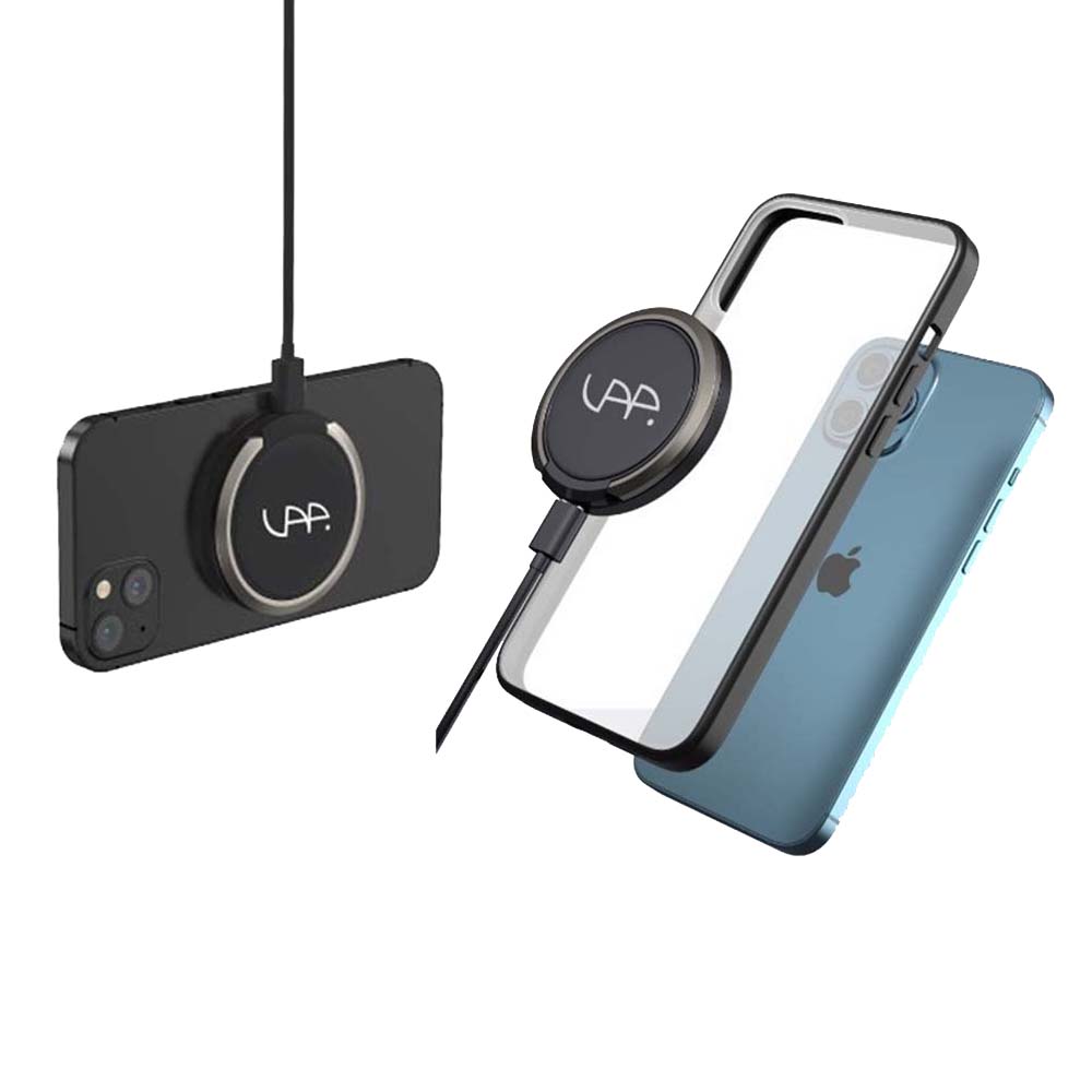 【sansuijibau】Magnetic stand wireless charger with stand, perfect for watching videos, detachable design for easy portability. black gray, , large