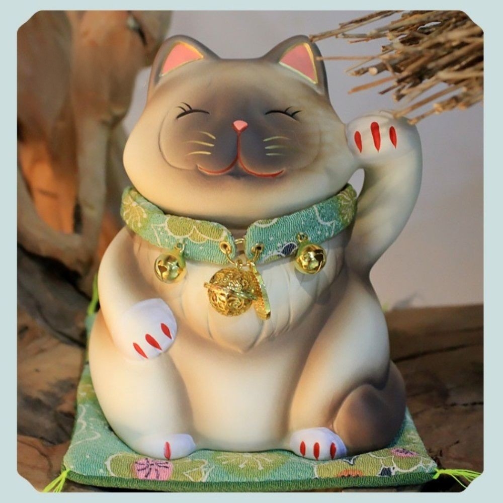 【A&R】招財好運陶瓷貓 袖珍款 - 暹羅貓, , large