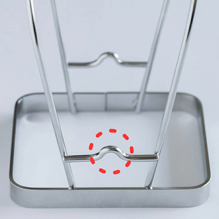 【be worth style】Japan-Made 304 Stainless Steel V-Shaped Cutting Board Stand (Holds Two Cutting Boards / Pot Lid Storage), , large