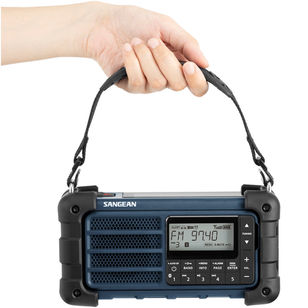 SANGEAN MOUNTAIN ADVANCE AM/FM Bluetooth Solar Hand-Crank USB Emergency Radio MMR-99, , large