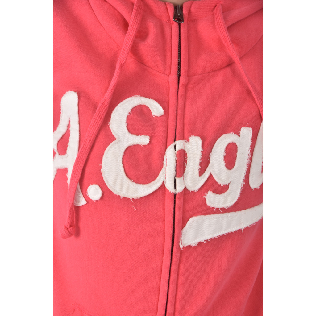 (S) american eagle運動棉質英文粉色外套二手衣, , large