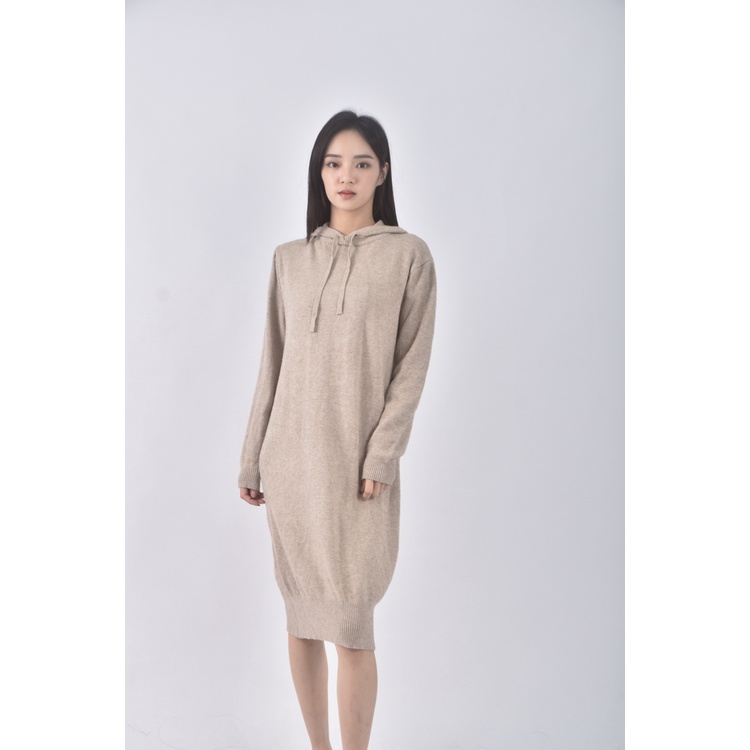 (M) 連帽杏色洋裝二手衣, , large