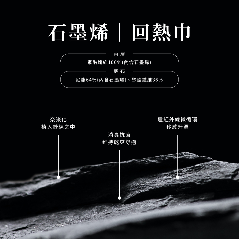 【巧奇】MIT石墨烯發熱保暖巾/遠紅外線圍巾/冬天圍脖/抑菌除臭/機車族必備, , large