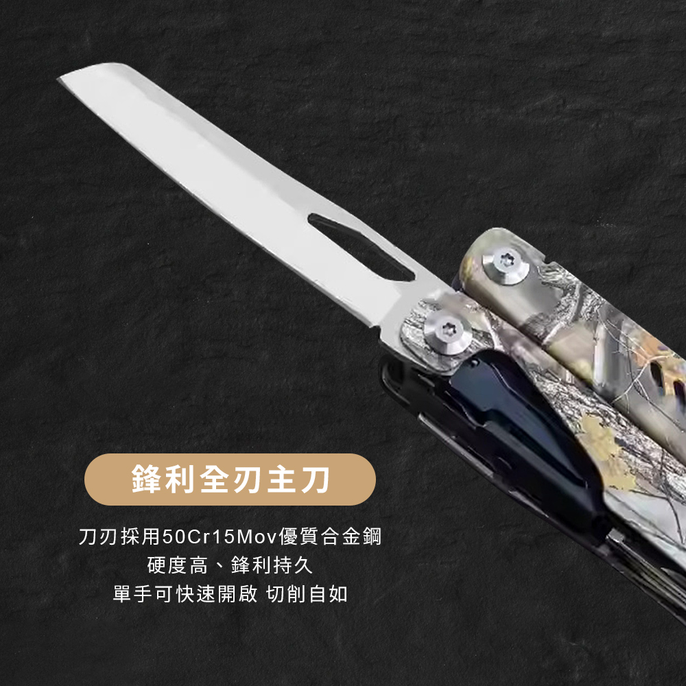 【金永利鋼刀】420不鏽鋼 13合一 多功能老虎鉗 摺疊瑞士刀 露營隨身工具組, , large