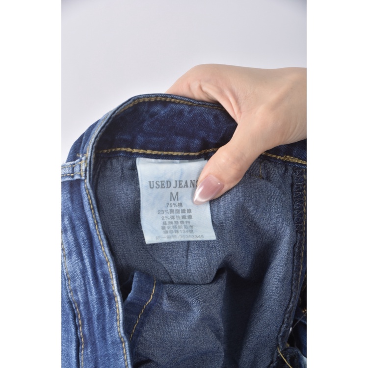 (M) used jeans丹寧牛仔質感棉質藍色短裙二手衣, , large