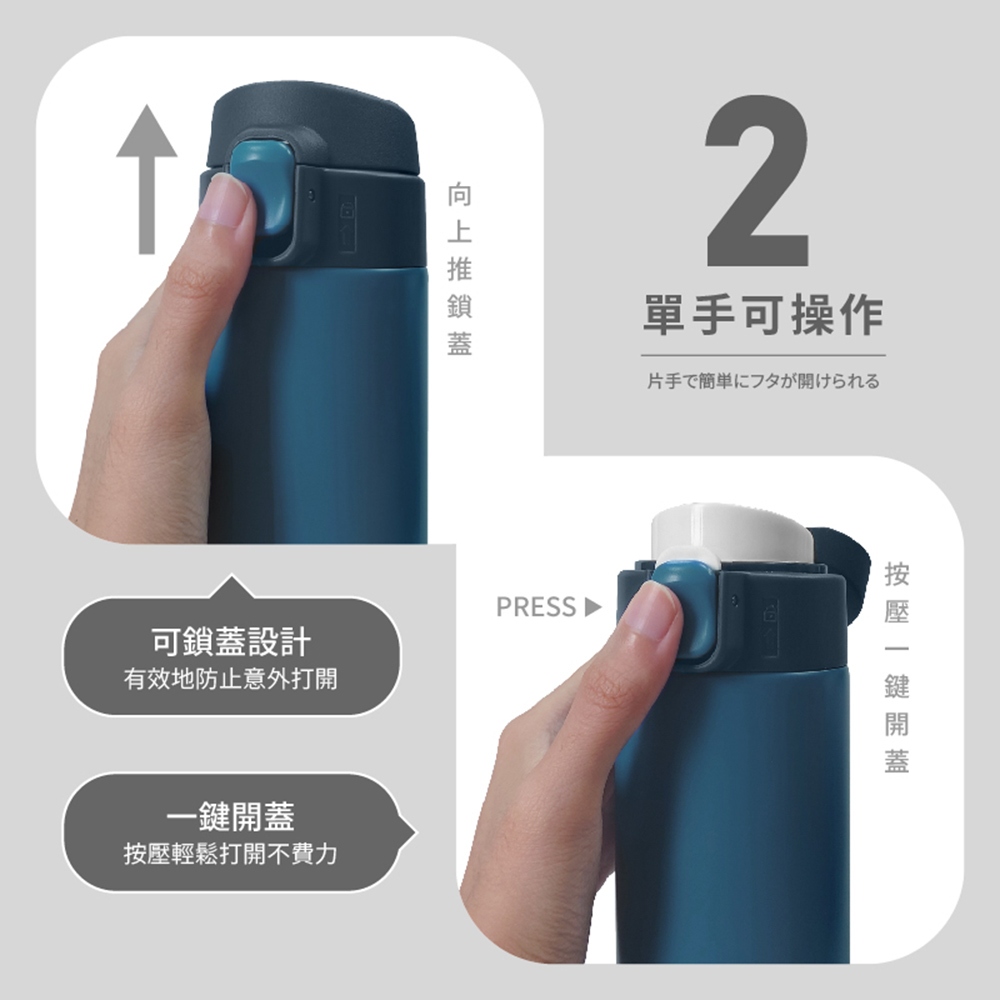 【FUJI-GRACE 日本富士雅麗】輕時尚316彈跳保溫瓶450ml(FJ-954), 漸層粉, large