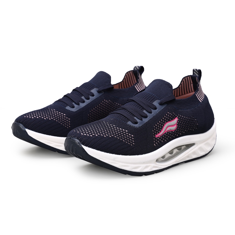 HANGTEN專利足弓氣墊鞋 女鞋 休閒鞋 健走鞋 編織鞋 保庇天后 王彩樺代言 減壓鞋墊 紓壓 彈力 美腿 藕 藍 黑, , large