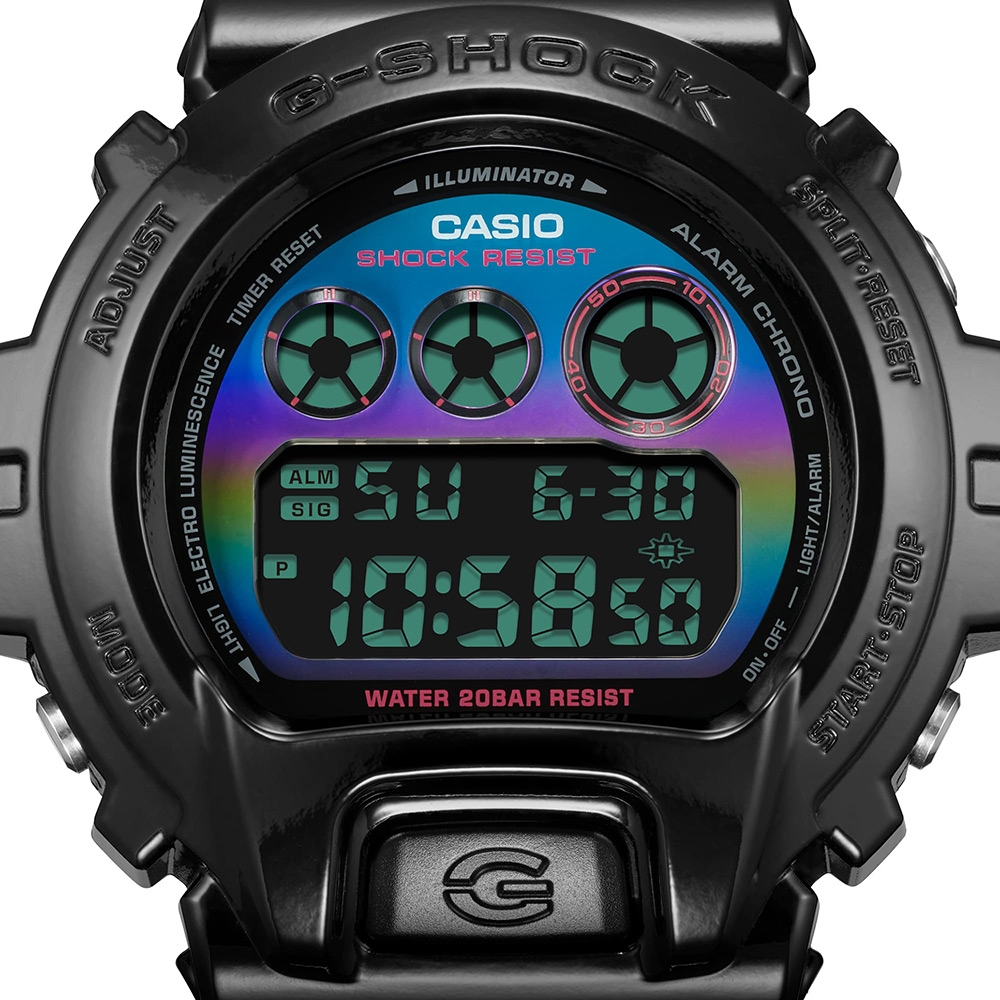 CASIO 卡西歐 G-SHOCK AI 探索虛擬彩虹系列電子錶 DW-6900RGB-1, , large