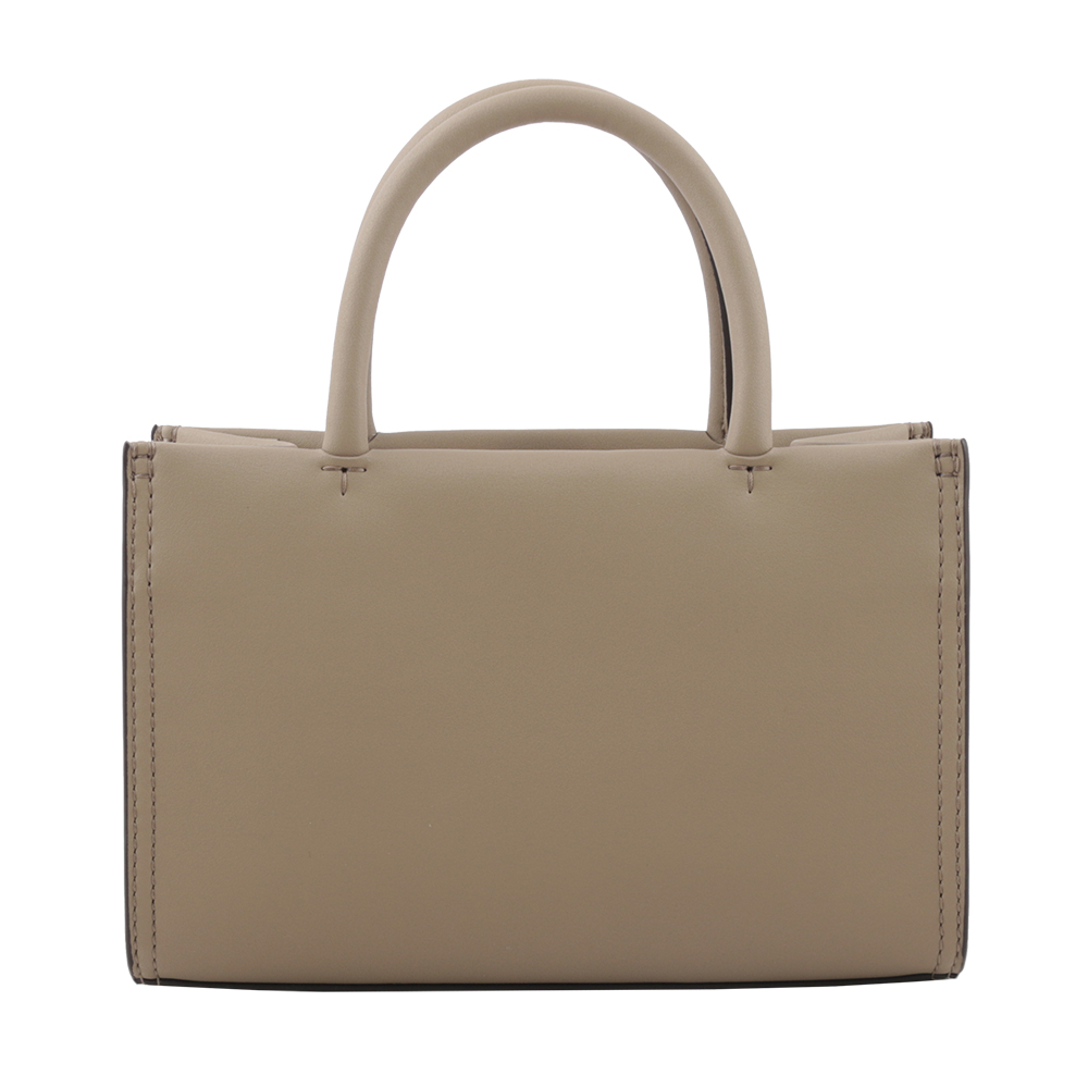 TORY BURCH Ella 圓形標誌牛皮迷你二用托特包/陶灰色, , large