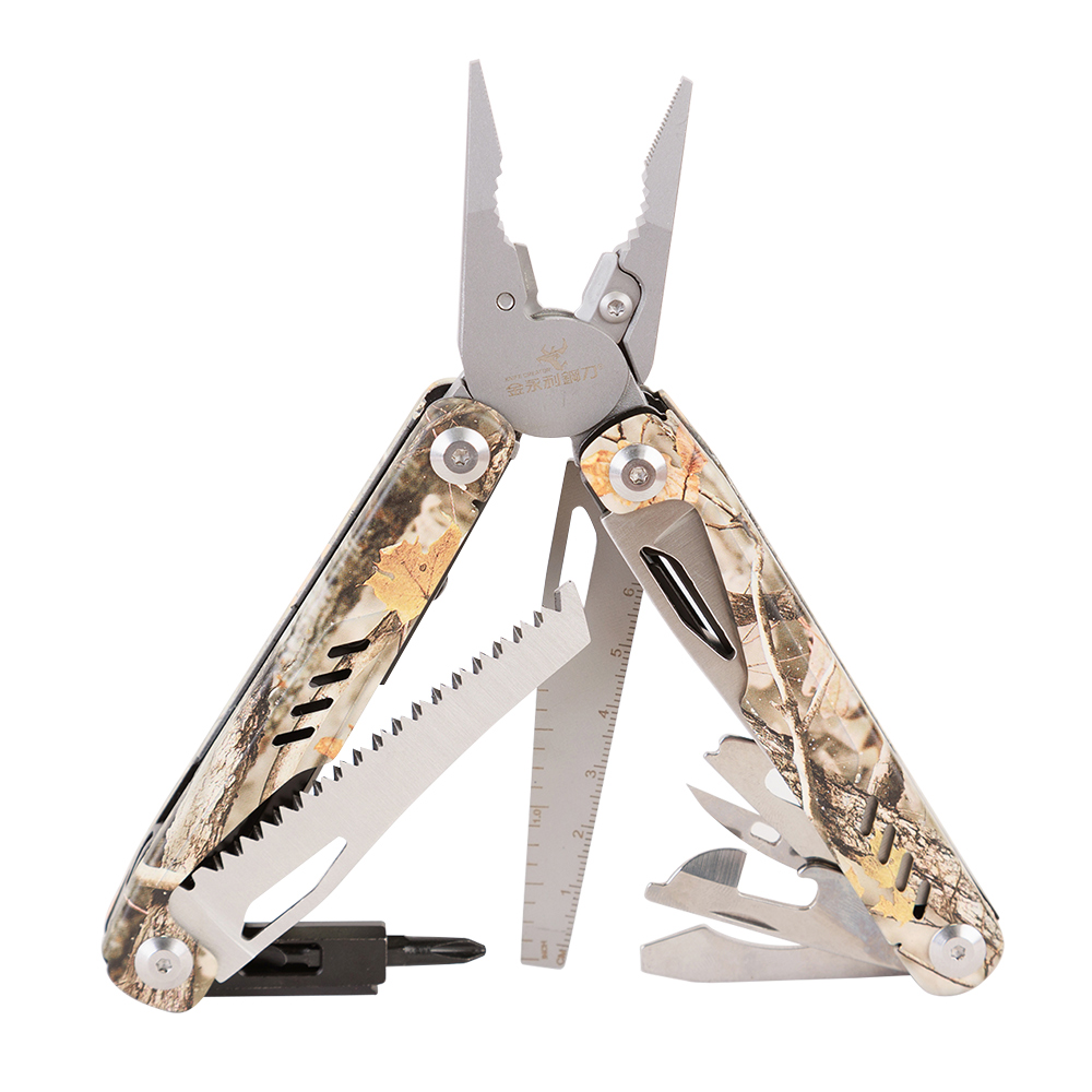 【金永利鋼刀】420不鏽鋼 13合一 多功能老虎鉗 摺疊瑞士刀 露營隨身工具組